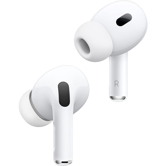 Apple AirPods Pro (第 2 代)無線耳塞,主動降噪 2 倍,自適應透明度,個性化空間音頻 MagSafe 充電盒(閃電)藍牙耳機,適用於 iPhone